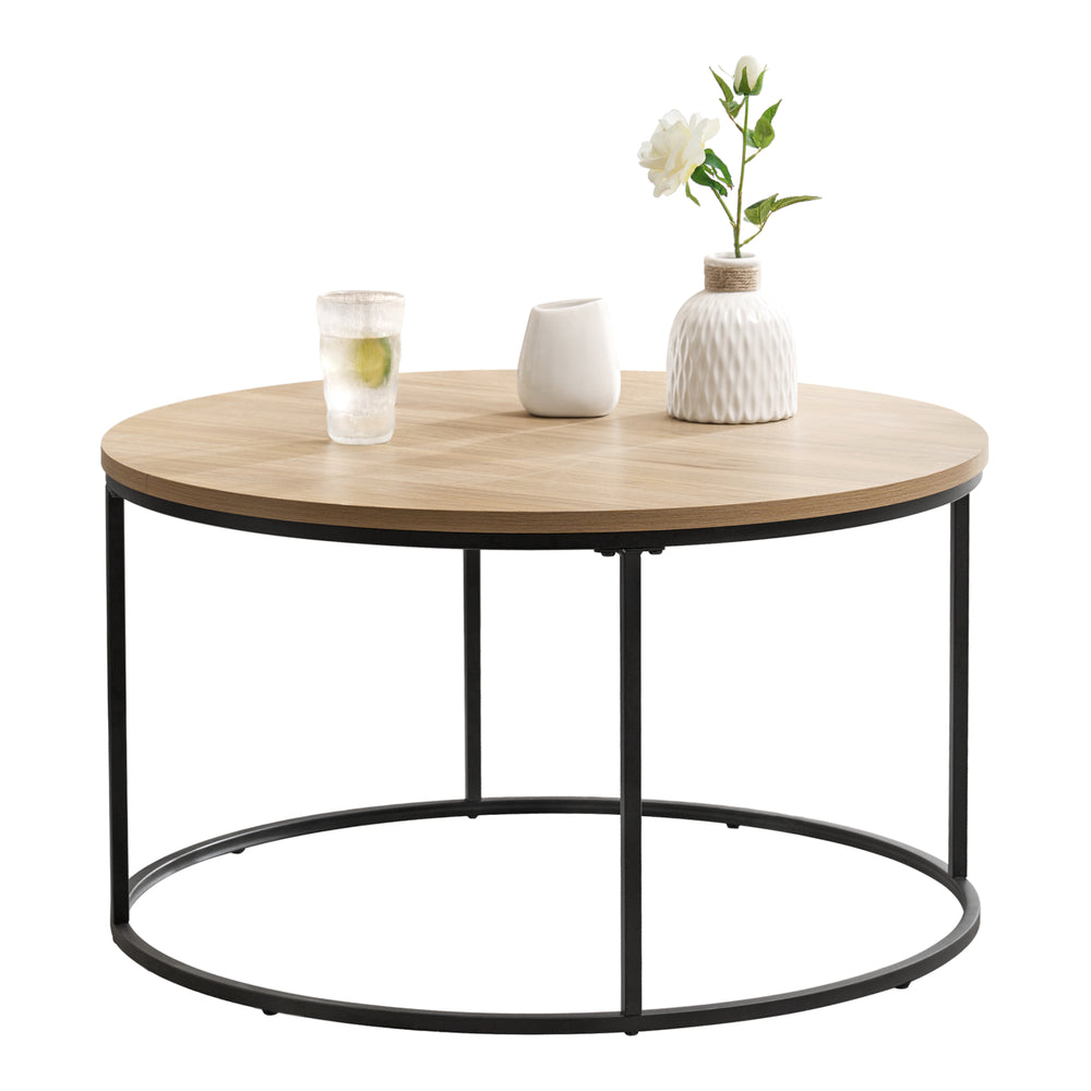 Couchtisch Kuhmoinen 45xØ80 cm Schwarz [en.casa] - premiumXL