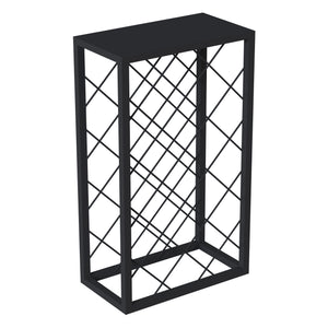 Weinregal Amasia aus Metall 74x45x22 cm Schwarz [en.casa]