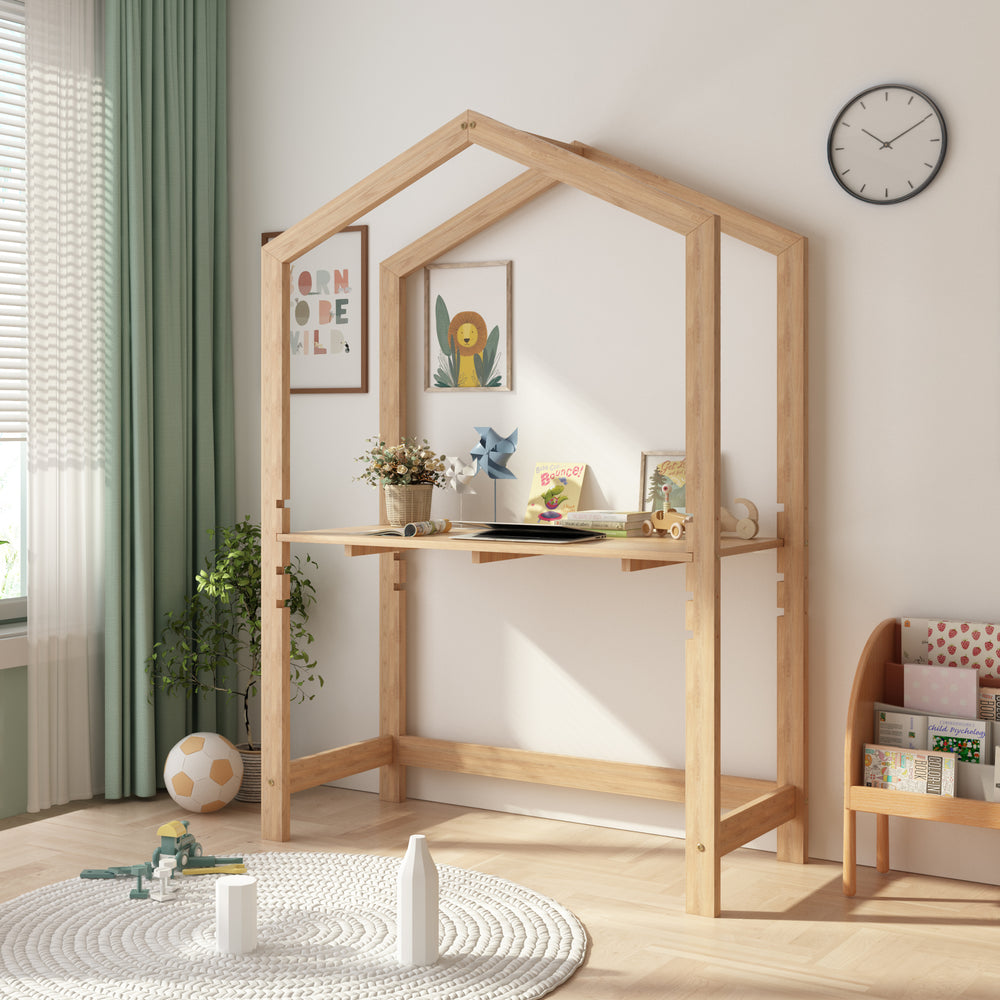 Kinderschreibtisch Suså 110x50x160cm Kiefernolz [en.casa] - premiumXL