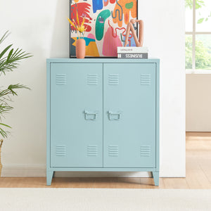 Metallschrank Oripää - 90x80x33cm - Graublau