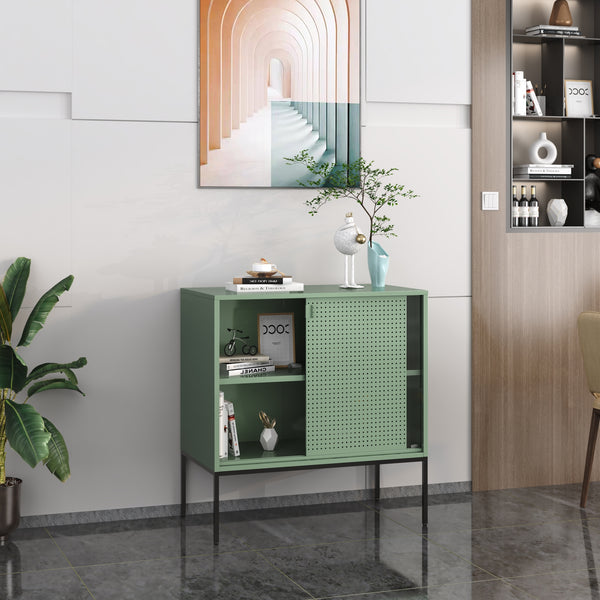 Sideboard Eidsvoll 80x45x85cm Grün [en.casa]