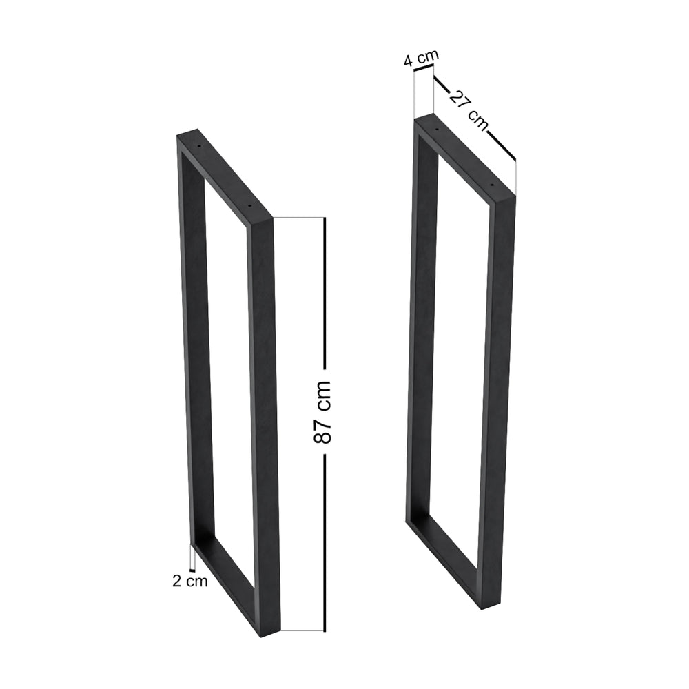 Tischgestell Kauniainen 2er Set Stahl 87x27 cm [en.casa]