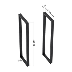 Tischgestell Kauniainen 2er Set Stahl 87x27 cm [en.casa]