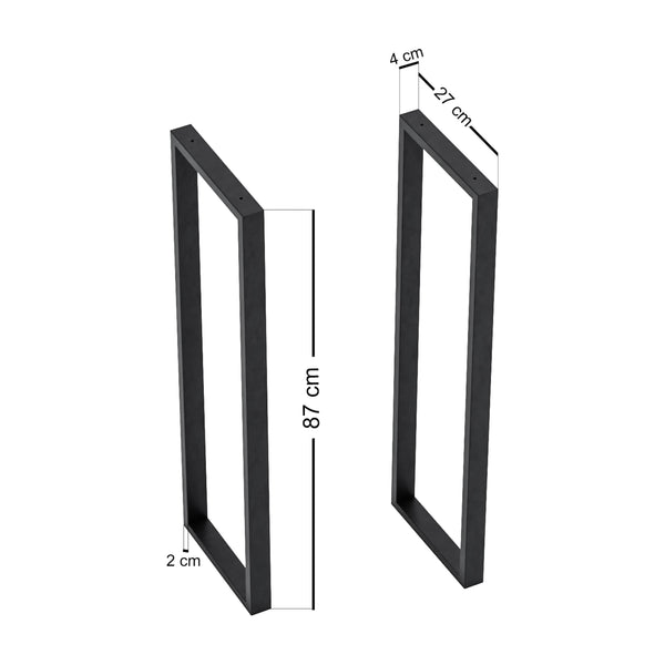 Tischgestell Kauniainen 2er Set Stahl 87x27 cm [en.casa]