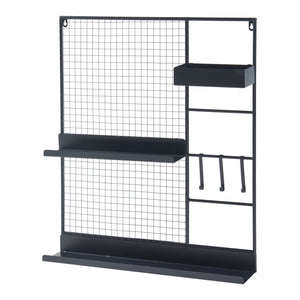 Wandgitter Westre 70x60x11cm Metall Schwarz [en.casa]