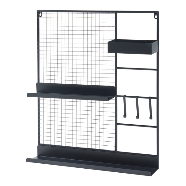 Wandgitter Westre 70x60x11cm Metall Schwarz [en.casa]