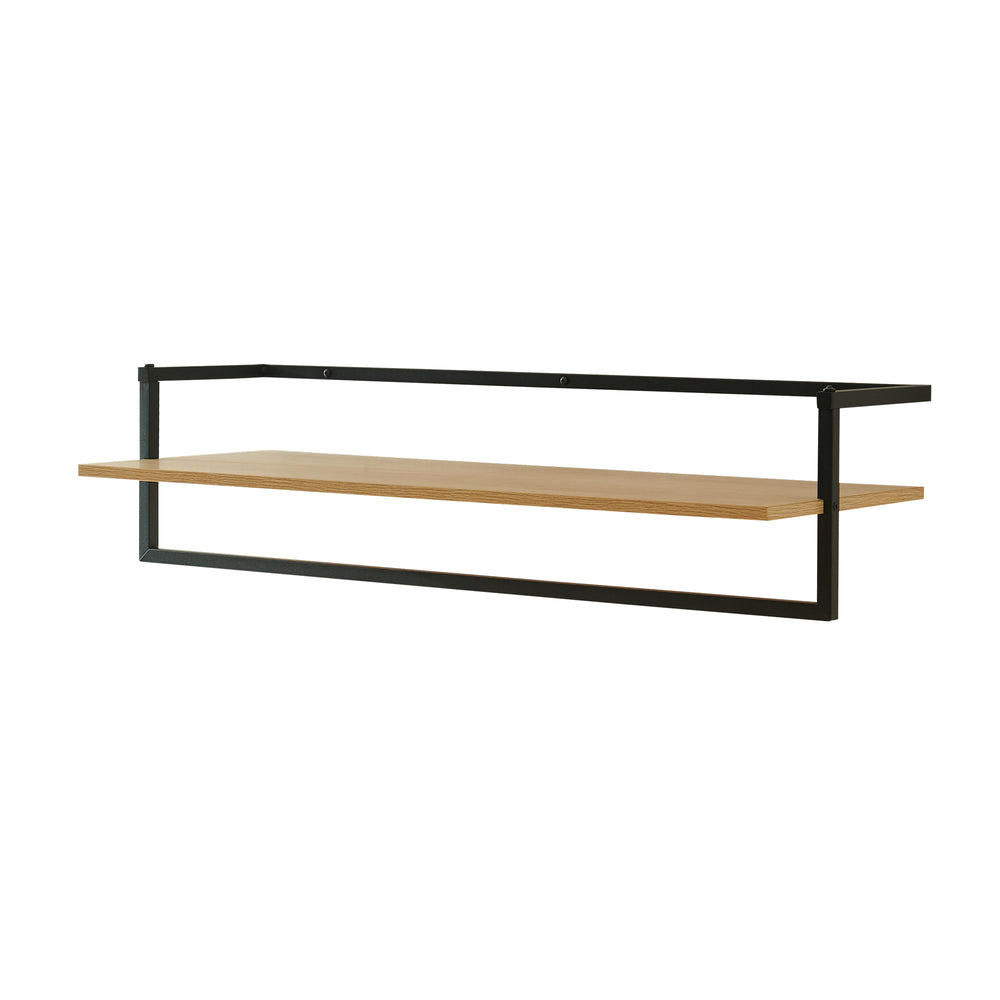 Wandgarderobe Evje 80x30x20 cm Eicheoptik/Schwarz [en.casa]