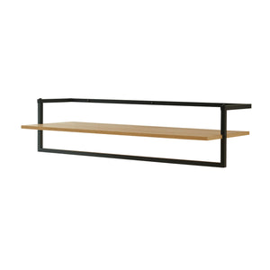 Wandgarderobe Evje 80x30x20 cm Eicheoptik/Schwarz [en.casa]