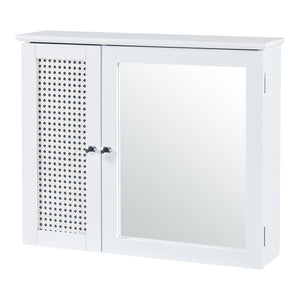 Spiegelschrank Karlsøy 50x60x15cm Weiß [en.casa]