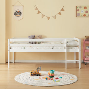 Kinderbett Siikalatva 90x200cm Kiefernholz Weiß [en.casa]