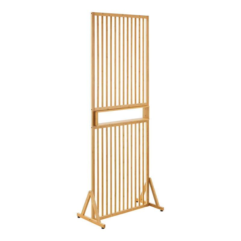 Maßskizze Raumteiler Fron 197x75,5x40 cm Bambus [en.casa]