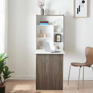 Wandklapptisch Greve Weiß / Holzoptik [en.casa]