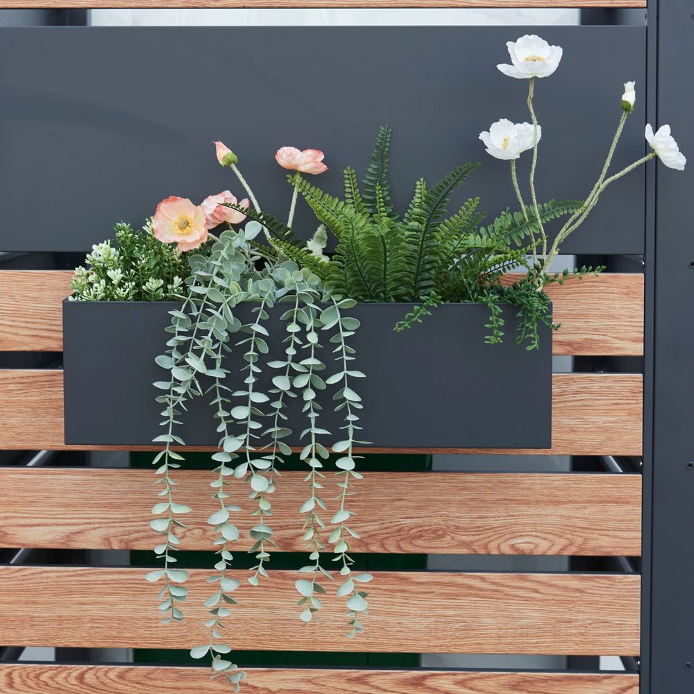 Blumenkasten Achtkarspelen 50x12x15cm Anthrazit [en.casa] - premiumXL