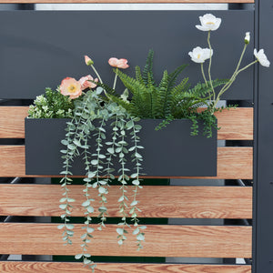 Blumenkasten Achtkarspelen 50x12x15cm Anthrazit [en.casa]