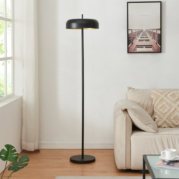 Stehleuchte Barton 2-flammig Metall 159 cm Schwarz [lux.pro]