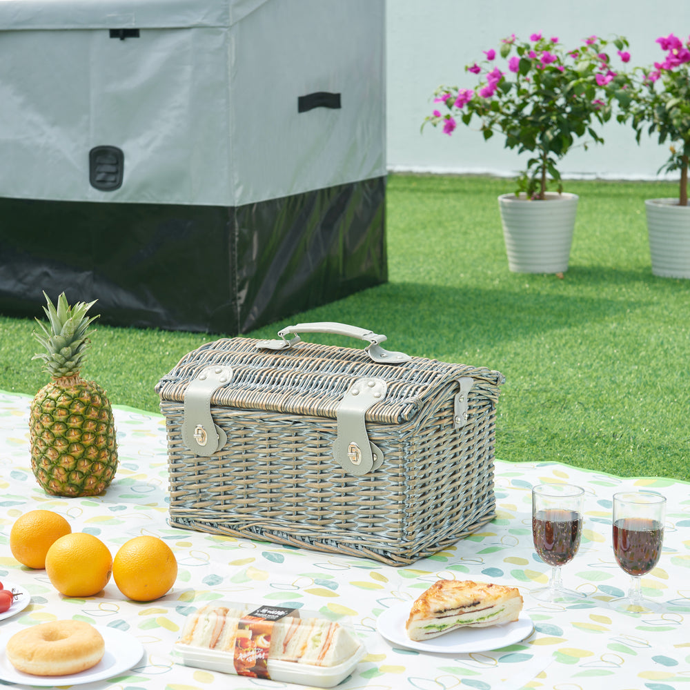 Picknickkorb Folldal für 2 Personen 40x28x25 cm [casa.pro] - premiumXL