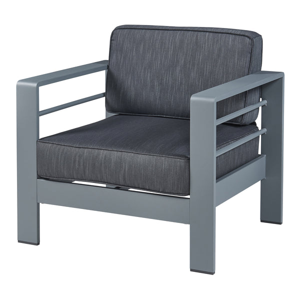 Outdoor-Sessel Avise Aluminium Dunkelgrau [casa.pro]