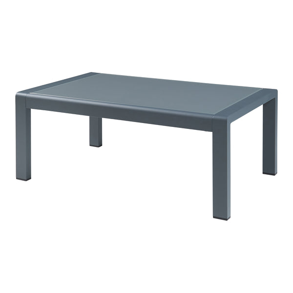 Outdoor-Couchtisch Avise Aluminium Glas Anthrazit [casa.pro]