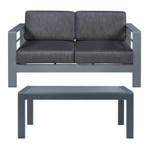 Outdoor-Bank mit Tisch Avise Aluminium [casa.pro]