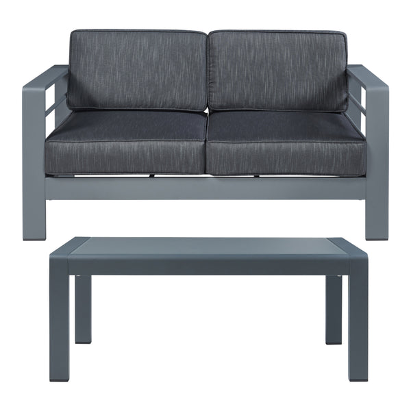 Outdoor-Bank mit Tisch Avise Aluminium [casa.pro]