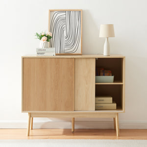 Sideboard Landskrona 115x40x90 cm Eichenoptik [en.casa]