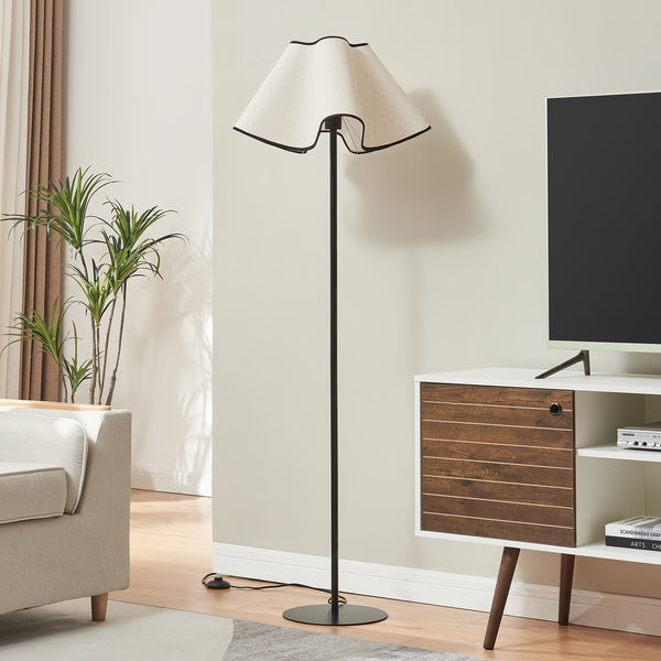 Stehleuchte Ashton 153cm Schwarz/Weiß [lux.pro]