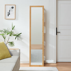 Spiegelregal As 170x40x35 cm Bambus [en.casa]