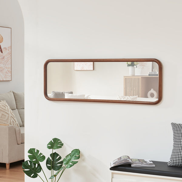Wandspiegel Ristijarvi 120x40 cm Braun [en.casa]