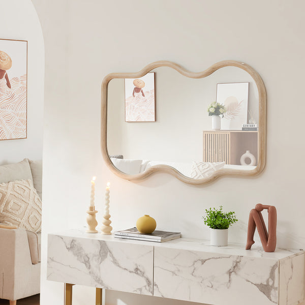 Wandspiegel Bellerirnu 90x60 cm Sonoma-Eichenoptik [en.casa]