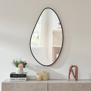 Wandspiegel Orland 82x46 cm Schwarz [en.casa]