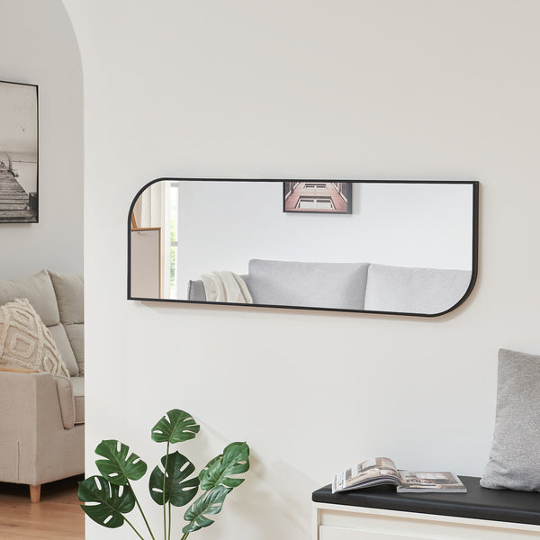 Wandspiegel Tarvindak 120x40 cm Schwarz [en.casa]