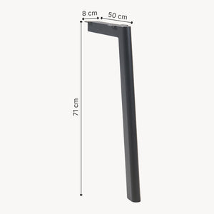 Tischbeine Hostang 4er-Set 50x8x71 cm Schwarz [en.casa]
