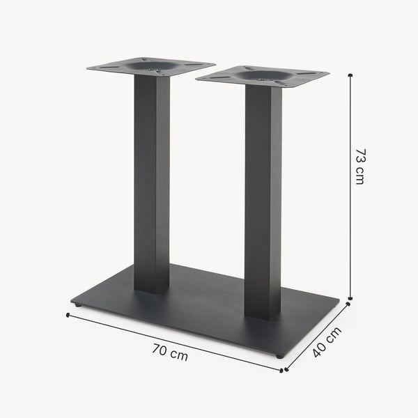 Tischgestell Vadejord Stahl 70x40x73 cm Schwarz [en.casa]