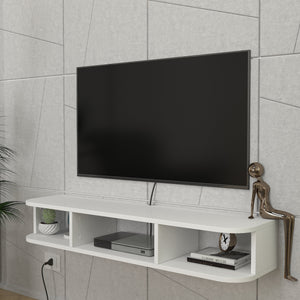TV-Lowboard hängend Oundsvas 120x30x19 cm Weiß [en.casa]