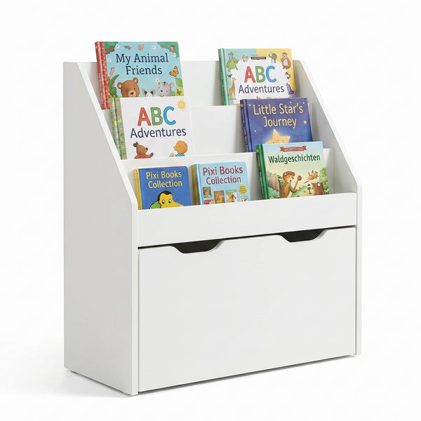Kinderregal Sirlstalo 70x63x30 cm Weiß [en.casa]