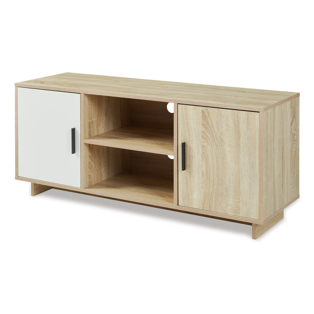 Fernsehschrank Kenta 120x39x52 cm Sonoma-Eicheoptik/Weiß [en.casa]