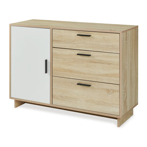 Sideboard Kenta 100x35x72 cm Sonoma-Eicheoptik/Weiß [en.casa]