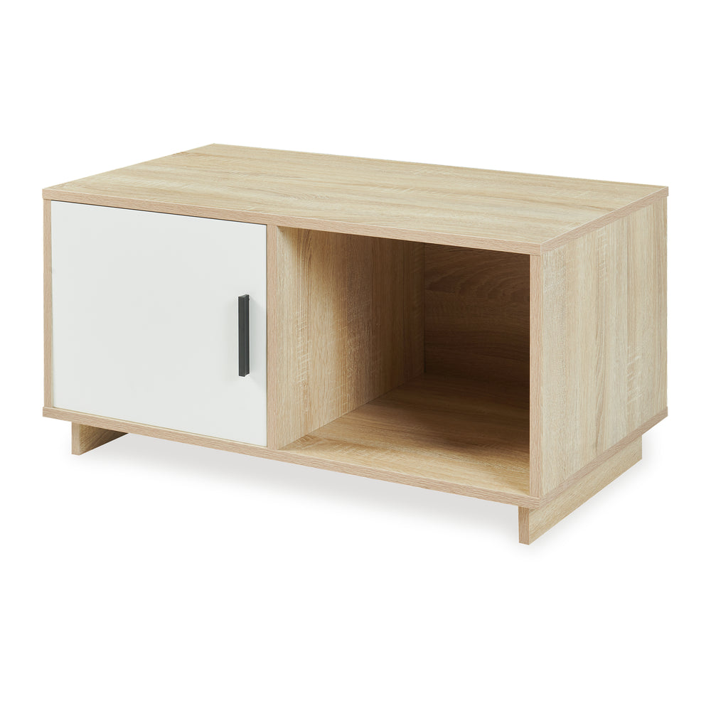 Couchtisch Kenta 80x45x40 cm Sonoma-Eicheoptik/Weiß [en.casa]