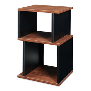 Beistelltisch Trond 50x33x29 cm Schwarz/Walnussoptik [en.casa]