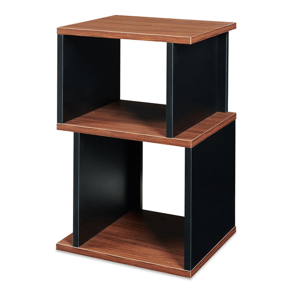 Beistelltisch Trond 50x33x29 cm Schwarz/Walnussoptik [en.casa]