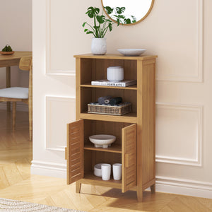 Beistellschrank Rirg 92x50x25 cm Bambus Natur [en.casa]
