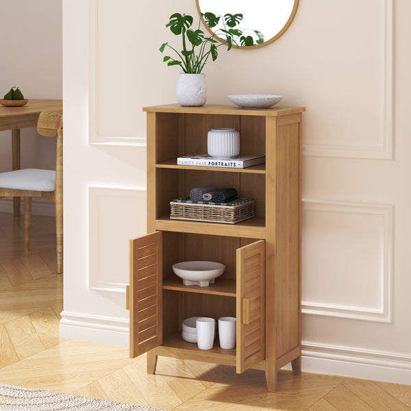 Beistellschrank Rirg 92x50x25 cm Bambus Natur [en.casa]