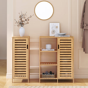 Beistellschrank Hakseri 2-tlg. 87x99x33 cm Bambus Natur [en.casa]