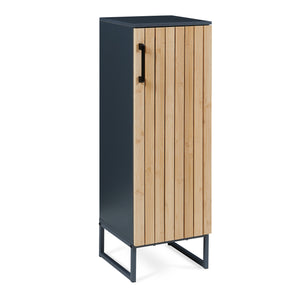 Badezimmerschrank Svanes 90x30x30 cm Dunkelgrau/Natur [en.casa]
