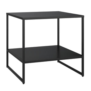 Beistelltisch Salsnes 53x51x51 cm mit Ablage Stahl Schwarz [en.casa]