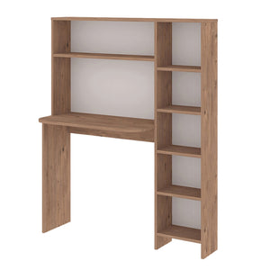 Schreibtisch mit Regal Onega 143x114x40 cm Holzfarben [en.casa]