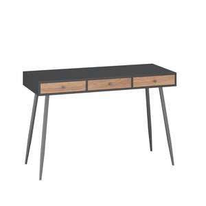 Schreibtisch Tumba 115x48x76 cm Schwarz/Walnussoptik [en.casa]