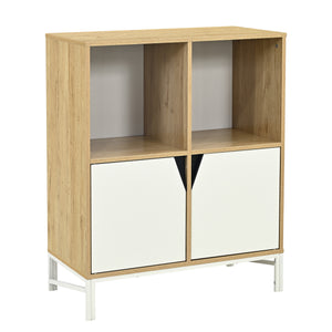 Kommode Kerrköndam 94x76x40 cm Eicheoptik/Weiß [en.casa]