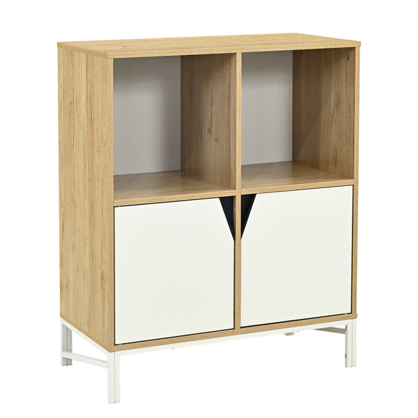 Kommode Kerrköndam 94x76x40 cm Eicheoptik/Weiß [en.casa]