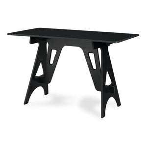 Schreibtisch Bostenenna 120x60x75 cm Schwarz mit Holzmaserung [en.casa]